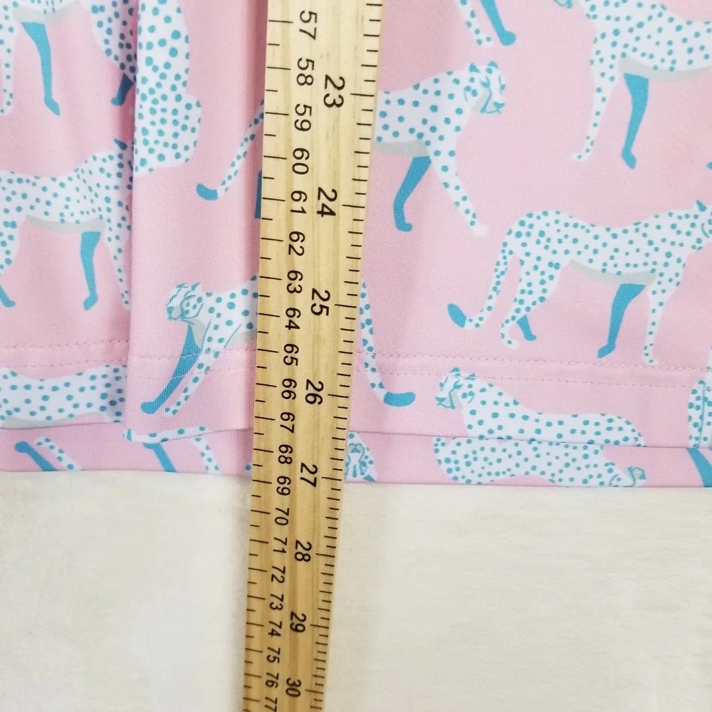 Waggle Men XL Pink‎ Cheetah Golf Polo Shirt Short Sleeve Stretch Performance - Picture 4 of 7
